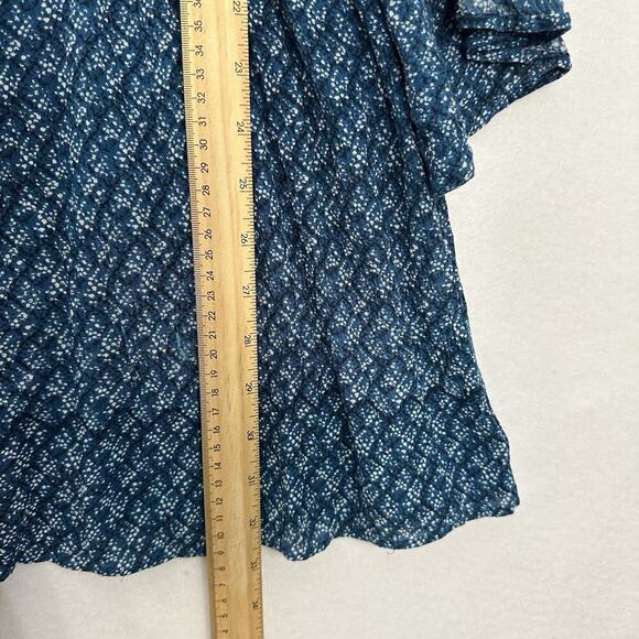 Earthbound Trading Co Mini Dress Womens M Blue Flutter Sleeve Boho Hippie Girlie - Picture 8 of 10